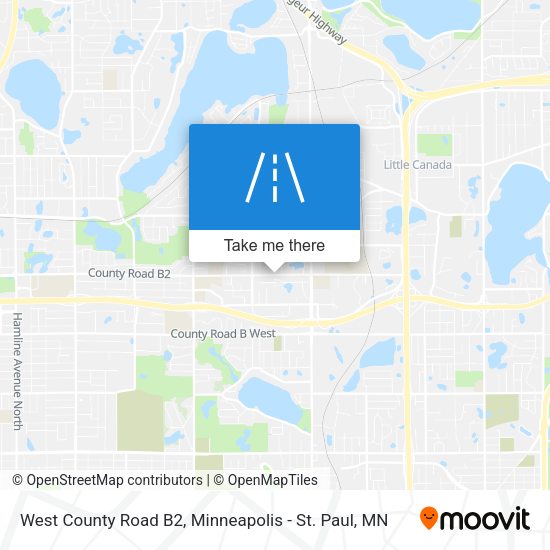 West County Road B2 map