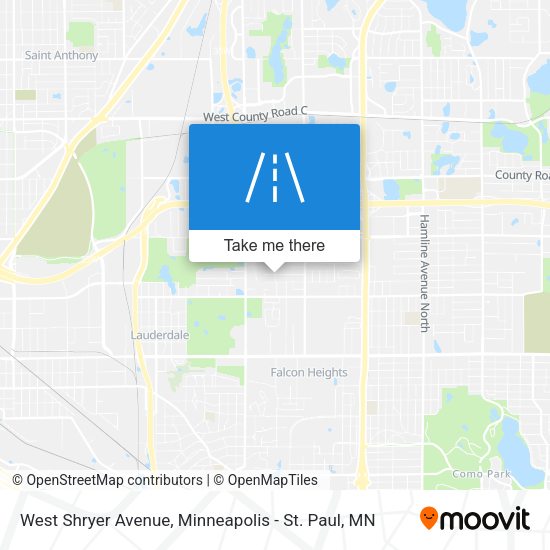 West Shryer Avenue map