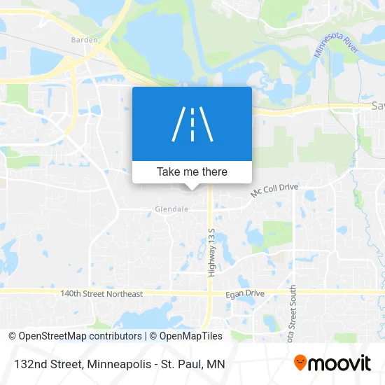132nd Street map