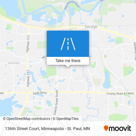 Mapa de 136th Street Court