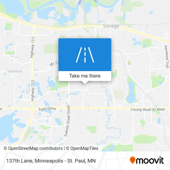 137th Lane map