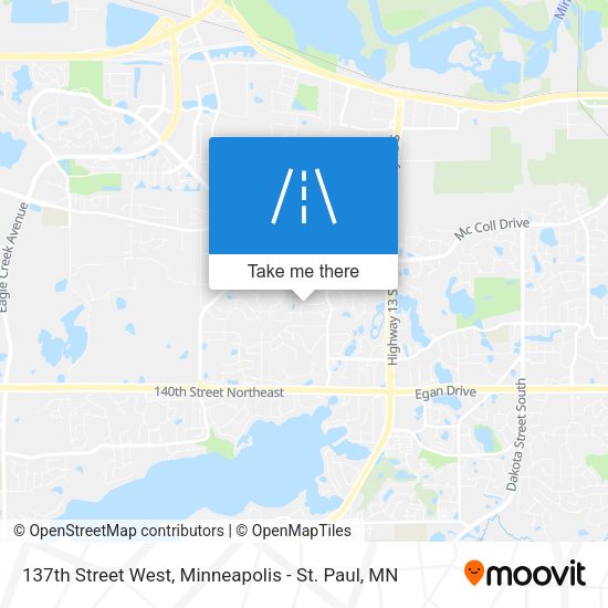 137th Street West map