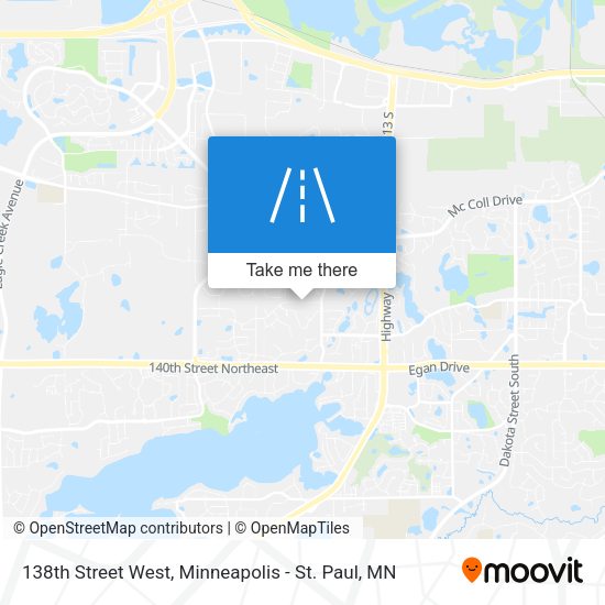 Mapa de 138th Street West