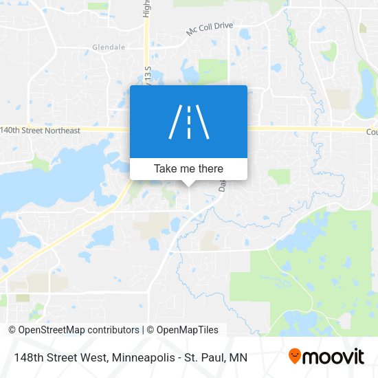 148th Street West map