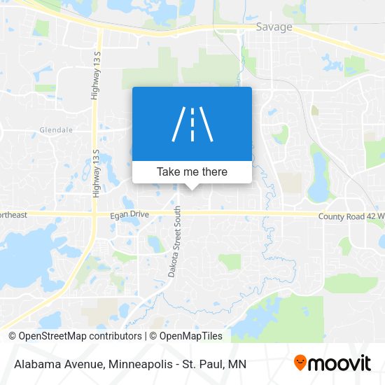 Alabama Avenue map