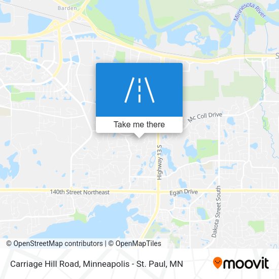 Carriage Hill Road map