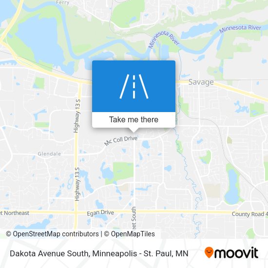 Dakota Avenue South map