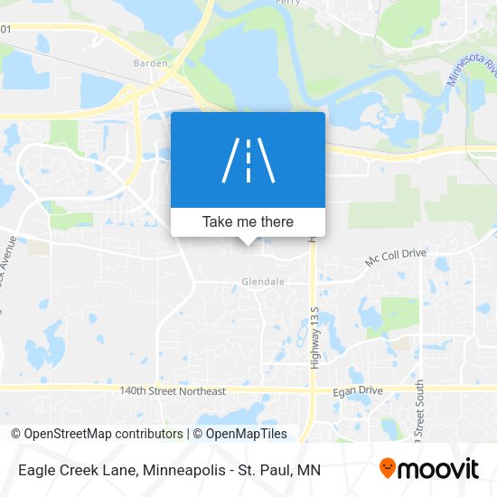 Eagle Creek Lane map