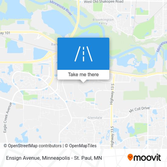 Ensign Avenue map