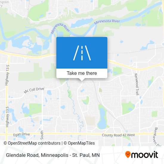 Glendale Road map