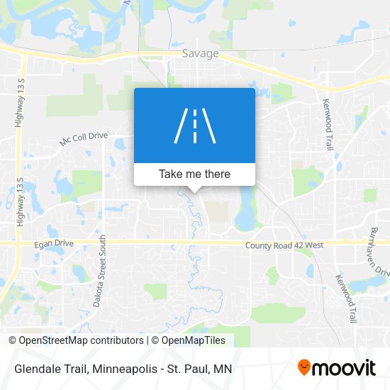 Glendale Trail map