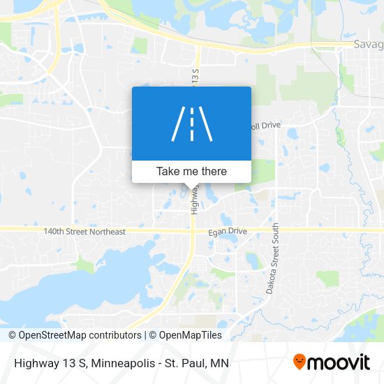 Highway 13 S map
