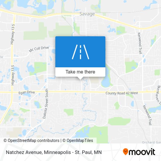Mapa de Natchez Avenue
