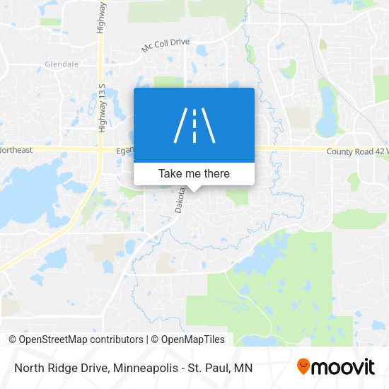 North Ridge Drive map