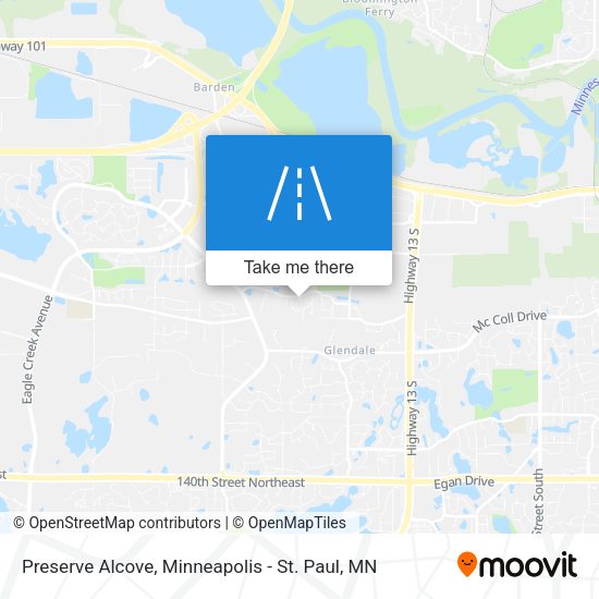 Preserve Alcove map