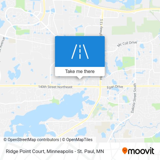 Ridge Point Court map