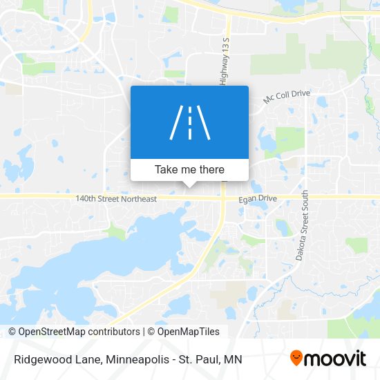 Ridgewood Lane map