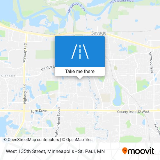 West 135th Street map