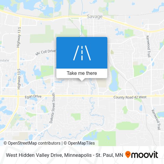 West Hidden Valley Drive map