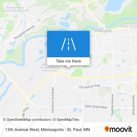 13th Avenue West map
