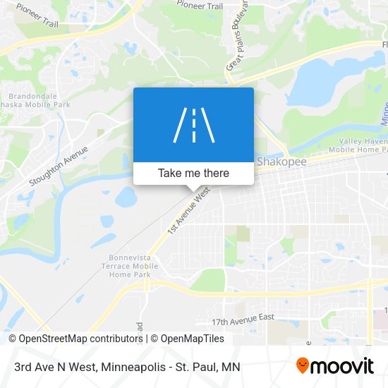 3rd Ave N West map