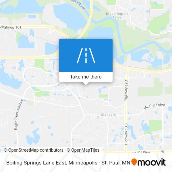 Mapa de Boiling Springs Lane East