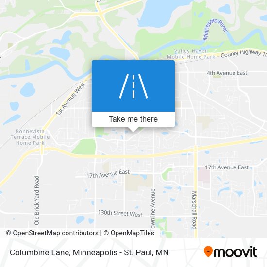 Columbine Lane map