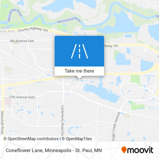 Coneflower Lane map