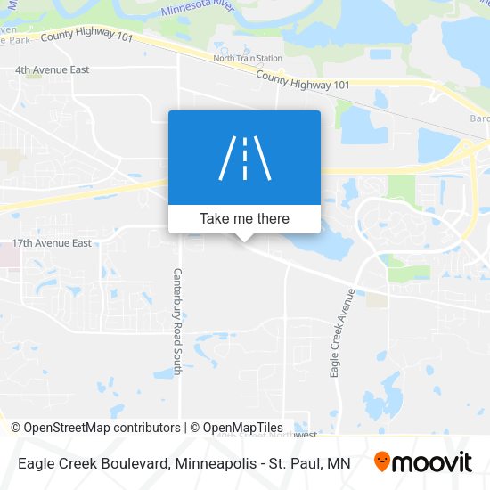 Mapa de Eagle Creek Boulevard