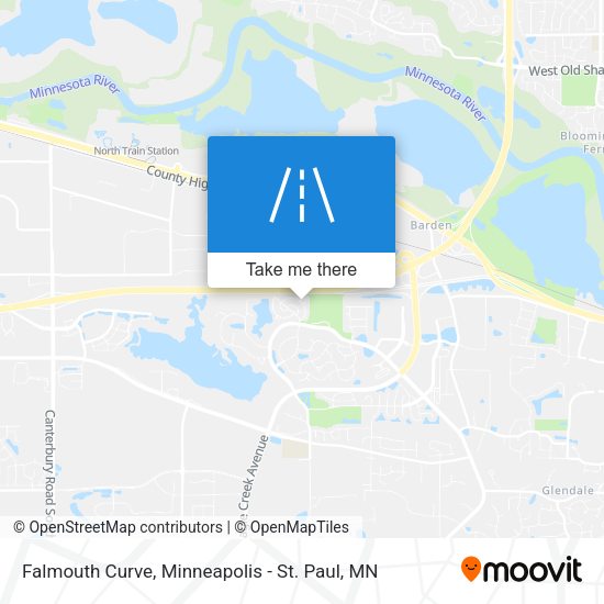 Falmouth Curve map