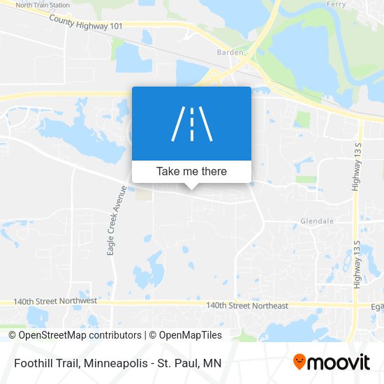 Foothill Trail map