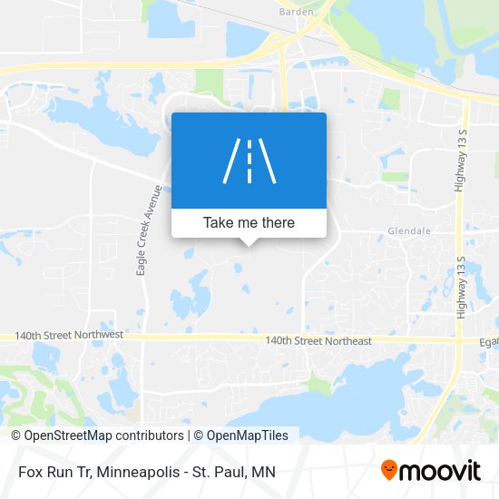 Fox Run Tr map