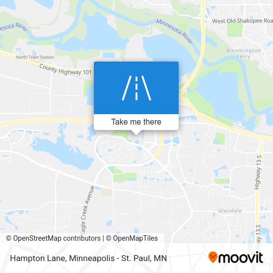 Hampton Lane map