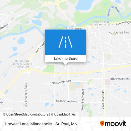 Harvest Lane map