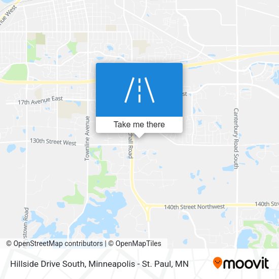 Hillside Drive South map