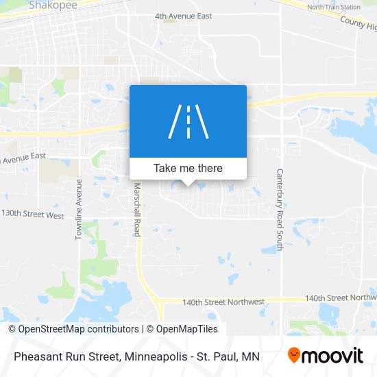 Pheasant Run Street map