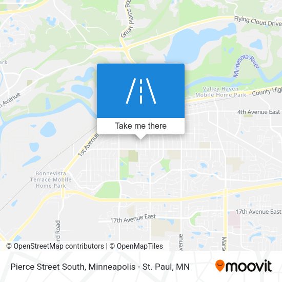 Pierce Street South map