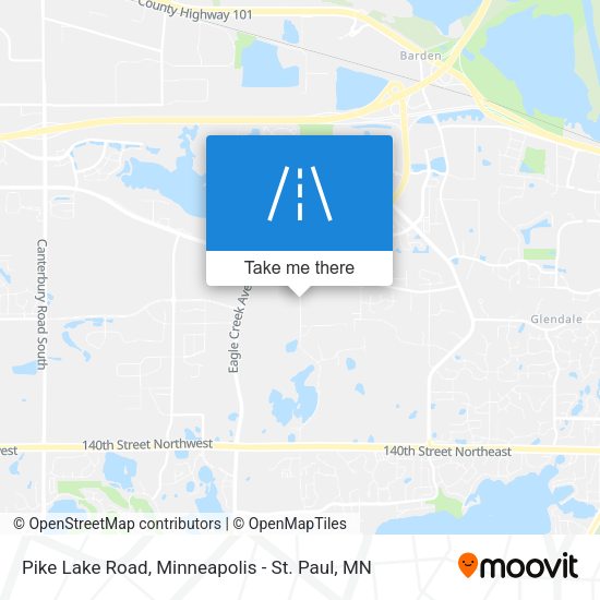 Pike Lake Road map