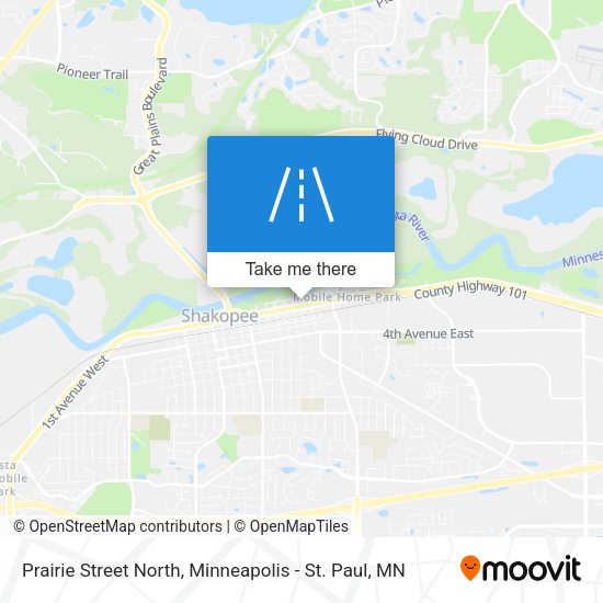 Mapa de Prairie Street North