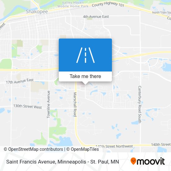 Saint Francis Avenue map