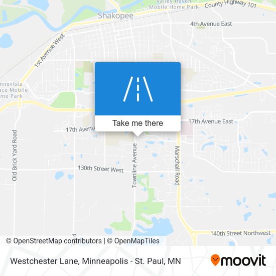 Mapa de Westchester Lane