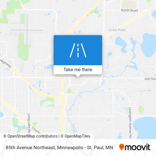 85th Avenue Northeast map