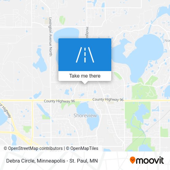 Debra Circle map