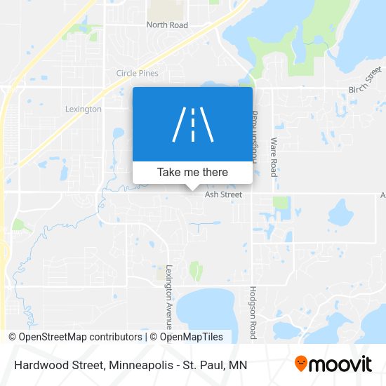 Hardwood Street map