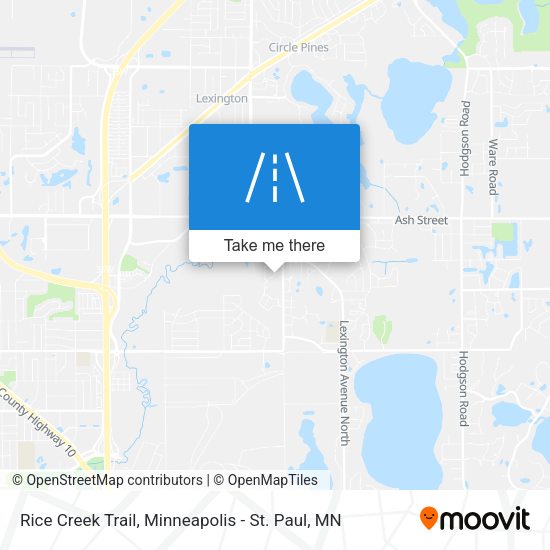 Rice Creek Trail map