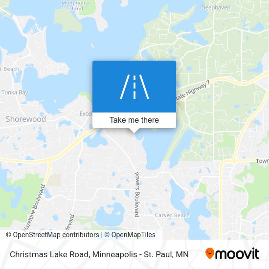 Christmas Lake Road map