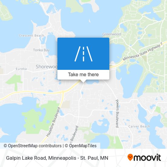 Galpin Lake Road map