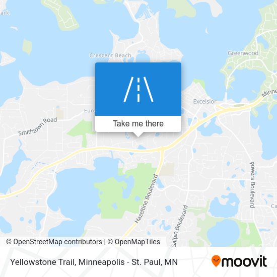 Yellowstone Trail map