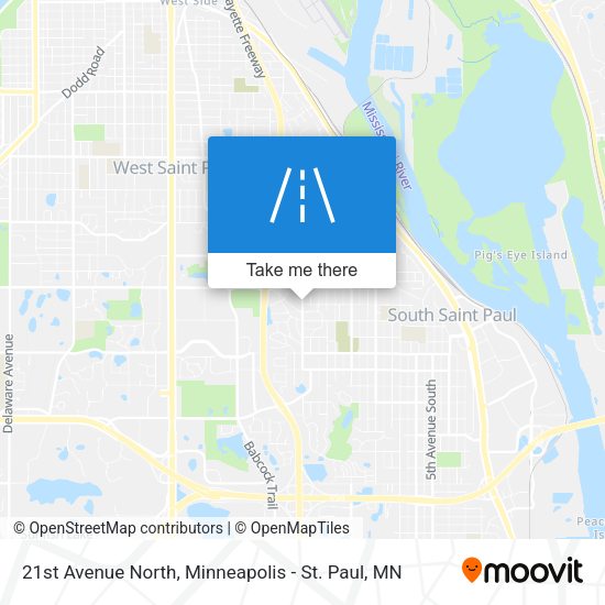 21st Avenue North map