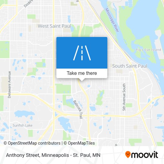 Anthony Street map